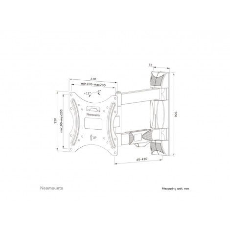 Neomounts WL40-550BL12 TV mount wall 32-55" - full motion - easy install | Neomounts