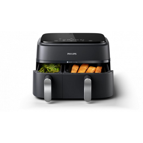 Philips Dual Basket Airfryer | NA351/00 3000 Series | Power 2750 W | Capacity 9 L | Rapid Air technology | Black