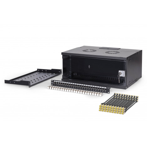 Digitus SOHO Pro network set, 483 mm (19") 4U, 540 x 400 mm | DN-49201-SET | Black