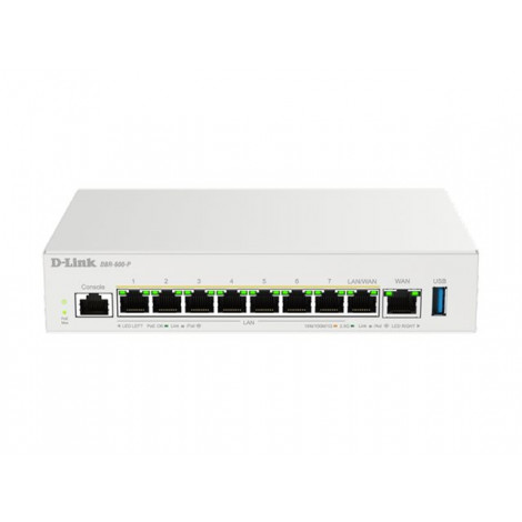D-Link Wireless router | DBR-600-P/E | 10/100/1000 Mbit/s | Ethernet LAN (RJ-45) ports 8 | Mesh Support Yes | MU-MiMO No | No mo