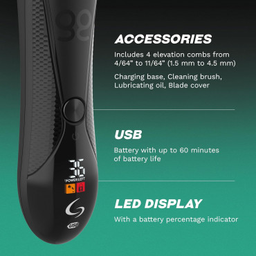 GA.MA GM6026 Eggo professional Body trimmer, Black | GA.MA