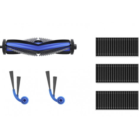 Ecovacs DKT060214 Service Kit for DEEBOT T80 Family, 1x Anti-Tangle Main Brush, 2 Anti-Tangle Side Brushes, 3x Antibacterial Fil
