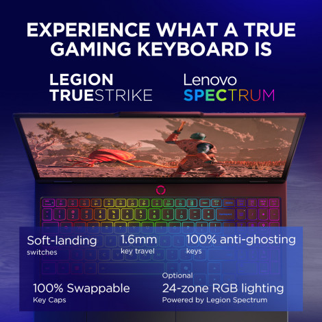 Lenovo Legion 5 15IRX10 | Eclipse Black | 15.1 " | OLED | WQXGA | 2560 x 1600 pixels | Glossy | Intel Core i7 | i7-14700HX | 16 