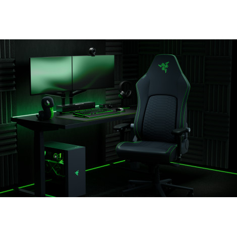 Razer Ergonomic Gaming Chair with Breathable Comfort | Iskur V2 NewGen | Black/Green