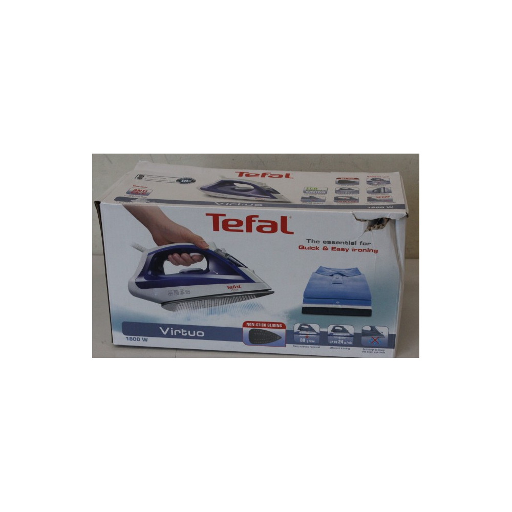 SALE OUT. Tefal FV1711 Virtuo Iron, Blue | SALE OUT. TEFAL Steam Iron | FV1711 Virtuo | Steam Iron | Continuous steam 24 g/min |