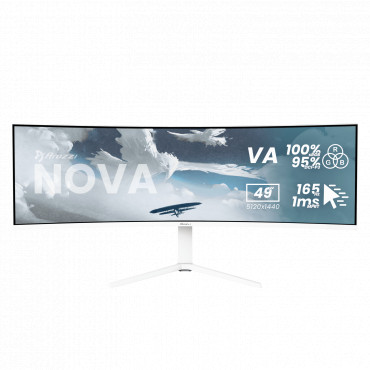 Arozzi Nova | 49 " | VA | 32:9 | 165 Hz | 4 ms | 5120 x 1440 pixels | 350 cd/m | HDMI ports quantity 2 | White