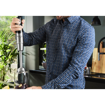 TEFAL | Blender | Infinity Force Pro 5in1 HB95LD38 | Hand Blender | 1200 W | Number of speeds Variable | Black/Stainless steel