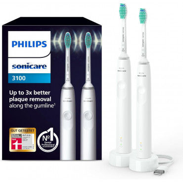 Philips | Sonic Electric Toothbrush | Sonicare 3100 series HX3675/13 | Rechargeable | For adults | Number of brush heads include