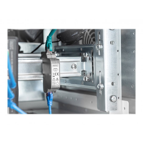 DIGITUS Indoor DIN PoE surge protector