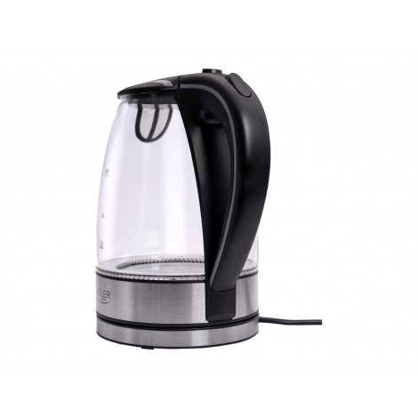 Adler | Kettle | AD 1225 | Standard | 2000 W | 1.7 L | Glass | 360 rotational base | Transparent/Stainless steel
