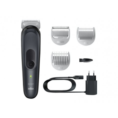 Braun | Body Groomer | BG3340 | Cordless and corded | Black/Grey