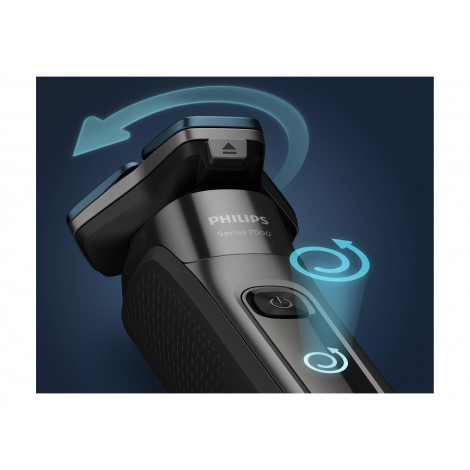 Philips Shaver | S7886/35 Series 7000 | Operating time (max) 60 min | Wet & Dry | Lithium Ion | Black