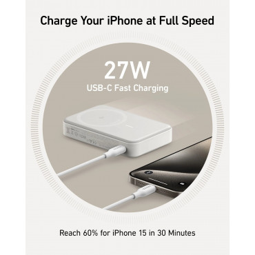 Anker MagGo Power Bank | A1654G21 | 10000 mAh | White