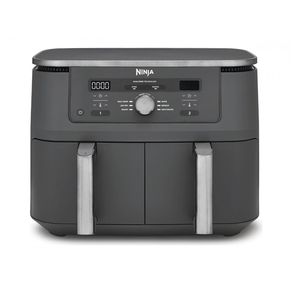 Dual Zone Airfryer | DZ400EU | NINJA Power 2470 W | Capacity 9.5 L | Gunmetal Grey