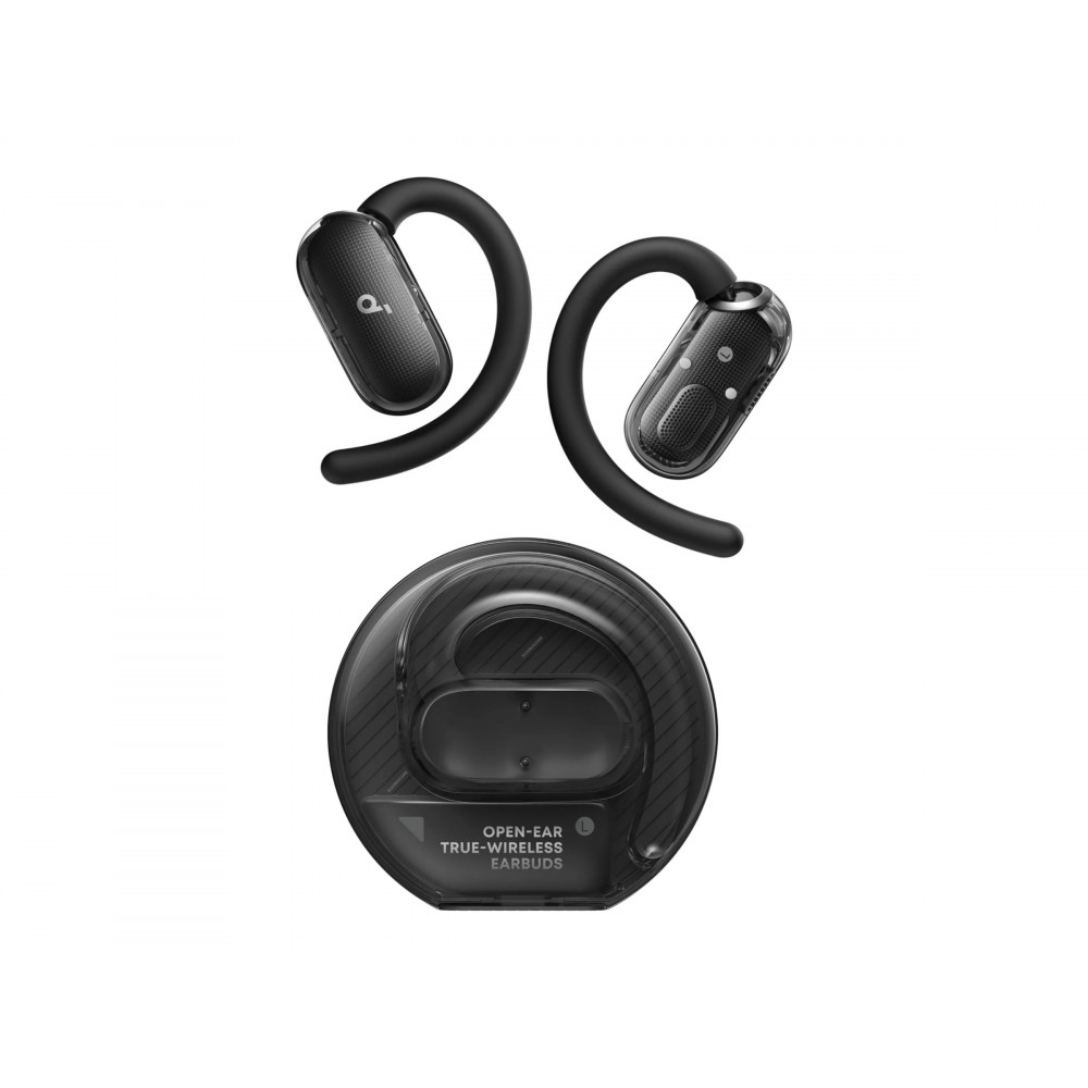 Anker Soundcore Open-Ear Headphones, Comfortable Fit, Clear Sound, Lidless Case | V40i | Built-in microphone | Bluetooth | Black