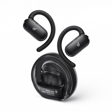 Anker Soundcore Open-Ear Headphones, Comfortable Fit, Clear Sound, Lidless Case | V40i | Built-in microphone | Bluetooth | Black