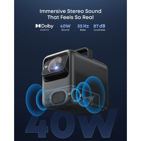 Anker Nebula Laser Projector | 4K UHD (3840 x 2160) | 3500 ANSI lumens | Black/Gray