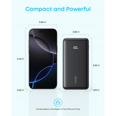 Anker Power Bank, 22.5W | Zolo A110EH11 | 20000 mAh | USB-C | Black