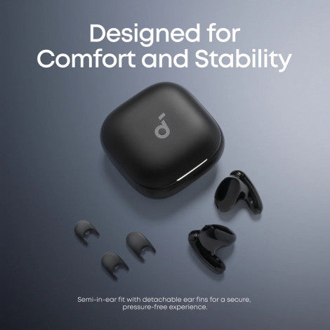 Anker Soundcore True Wireless Earphones | Liberty Buds | Bluetooth | Semi-in-ear | Microphone | Black | Noise canceling | Noise 