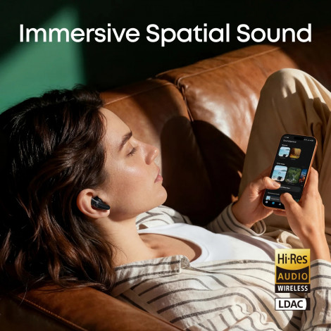 Anker Soundcore True Wireless Earphones | Liberty Buds | Bluetooth | Semi-in-ear | Microphone | Black | Noise canceling | Noise 