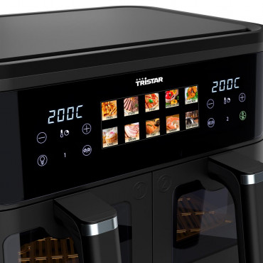 Tristar Double Basket Airfryer | FR-9075 | Power 2500 W | Capacity 9 L | Hot air technology | Black