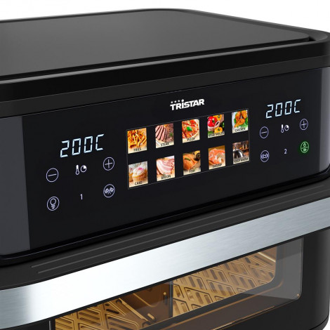 Tristar Dualzone Flex Airfryer | FR-9078 | Power 2800 W | Capacity 10 L | Hot air technology | Black
