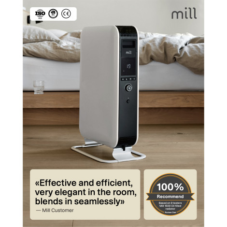 Mill | Heater | AB-H1000DN | Oil Filled Radiator | 1000 W | Number of power levels 3 | Suitable for rooms up to 12-16 m | White