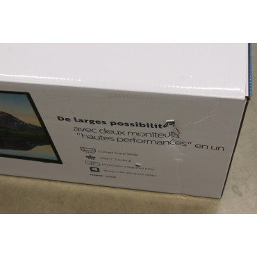 SALE OUT. Philips 499P9H/00 48,8" (124 cm) VA/32:9, 5120 x 1440, 450 cd/m2/ HDMI, USB/ Black, DAMAGED PACKAGING | SALE OUT. Phil