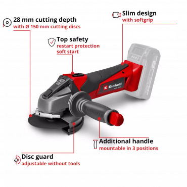 EINHELLAKC | Cordless Angle Grinder | TE-AG 18/115 Li-Solo | 115 mm