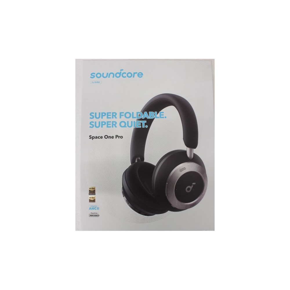 SALE OUT. Anker Soundcore Space One Pro Over-ear Headphones, Black | SALE OUT. Anker Soundcore | Foldable Headphones | Space One