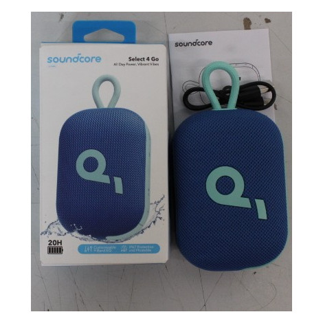 SALE OUT. Anker Soundcore Select 4 Go Bluetooth Speaker, Blue | Anker Soundcore | Portable Bluetooth Speaker | Select 4 Go | DEM
