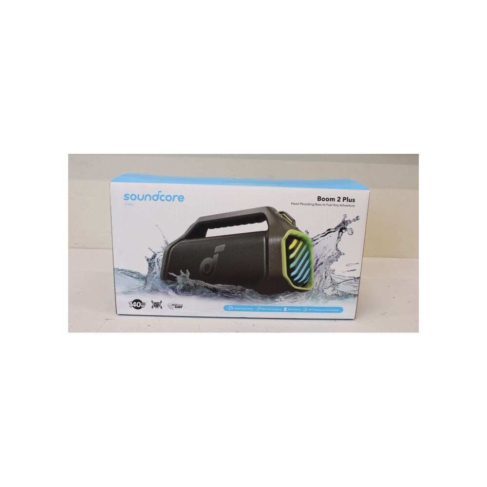 SALE OUT. Anker Soundcore Boom 2 Plus Bluetooth Speaker, Green | SALE OUT. Anker Soundcore | Portable Bluetooth Speaker | Boom 2