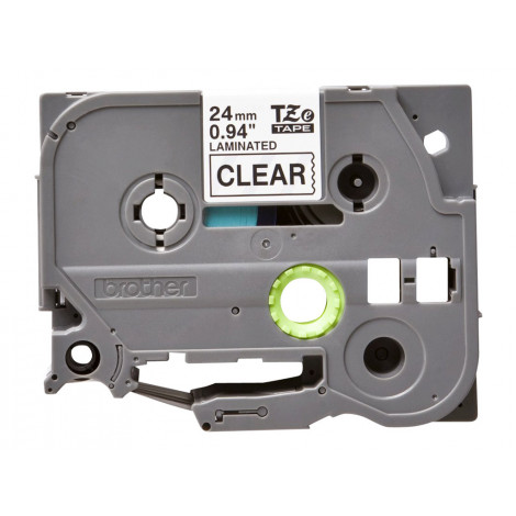 Brother | TZE-151 Laminated Tape | Black on Clear | TZe | 8 m | 2.4 cm