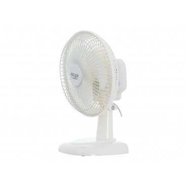 Adler | Fan with clip | AD 7317 | Table Fan | 30 W | Diameter 15 cm | Number of speeds 2 | White