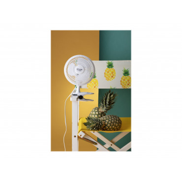 Adler | Fan with clip | AD 7317 | Table Fan | 30 W | Diameter 15 cm | Number of speeds 2 | White