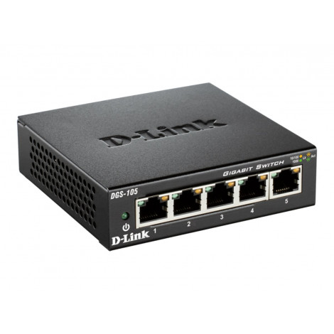 D-Link | Ethernet Switch | DGS-105/E | Unmanaged | Desktop | Gigabit Ethernet (copper) ports quantity 5 | 60 month(s)