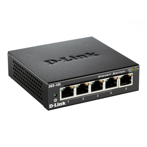 D-Link | Ethernet Switch | DGS-105/E | Unmanaged | Desktop | Gigabit Ethernet (copper) ports quantity 5 | 60 month(s)