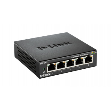 D-Link | Ethernet Switch | DGS-105/E | Unmanaged | Desktop | Gigabit Ethernet (copper) ports quantity 5 | 60 month(s)