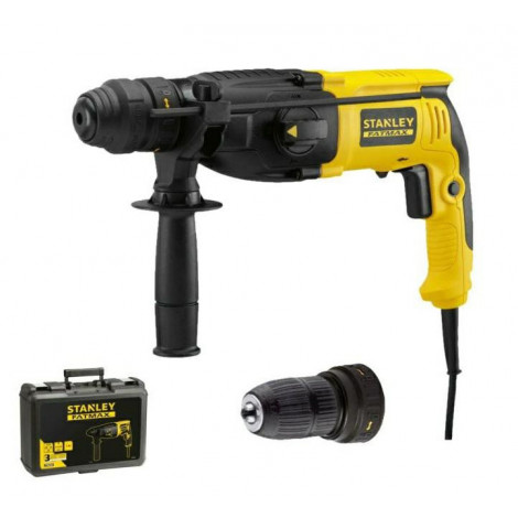 Stanley | 2.4J SDS Plus Hammer Drill With Quick Change Chuck, Kitbox | SFMEH210K-QS | 800 W