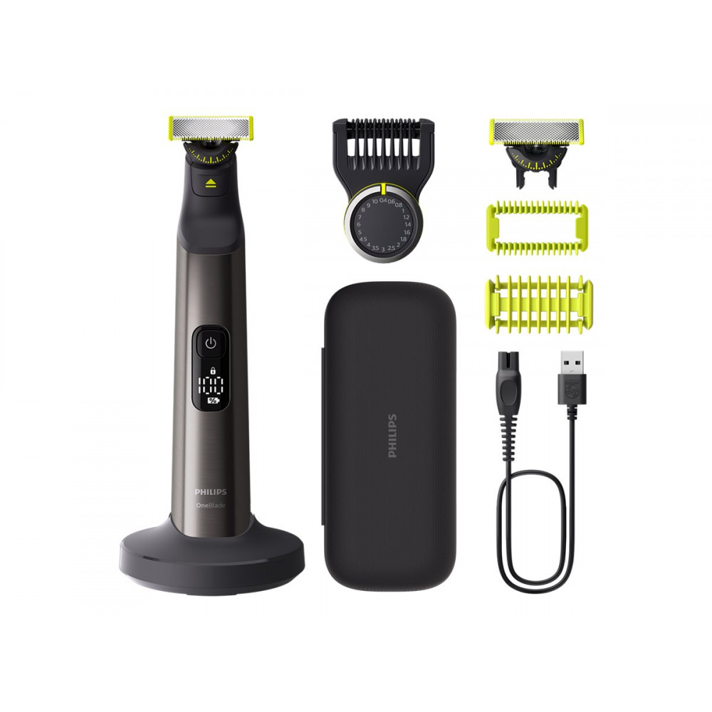 Philips | Hair trimmer, Face and Body | QP6652/61 OneBlade Pro 360 | Cordless | Wet & Dry | Number of length steps 20 | Grey/Bla