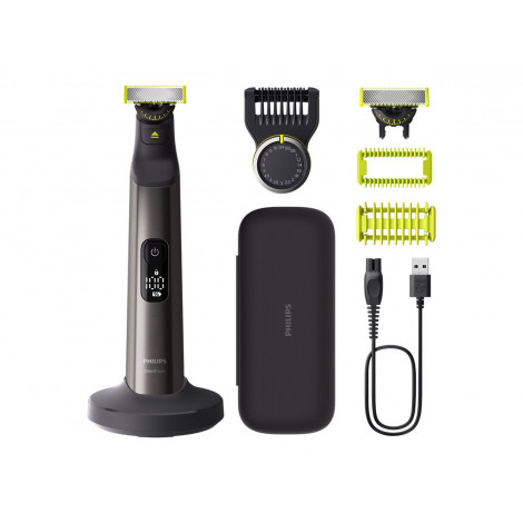 Philips | Hair trimmer, Face and Body | QP6652/61 OneBlade Pro 360 | Cordless | Wet & Dry | Number of length steps 20 | Grey/Bla