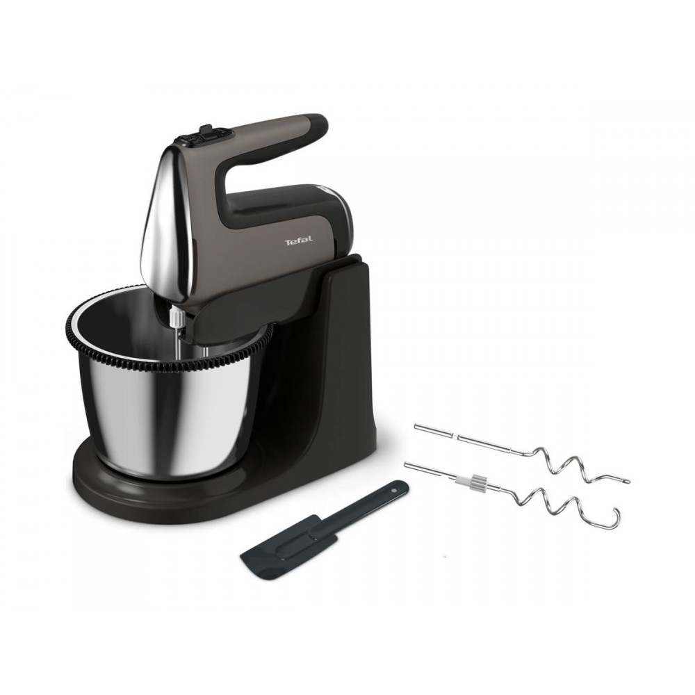 TEFAL | Hand Mixer | Powermix Silence HT654E38 | Hand Mixer | 600 W | Number of speeds 5 | Turbo mode | Dark grey