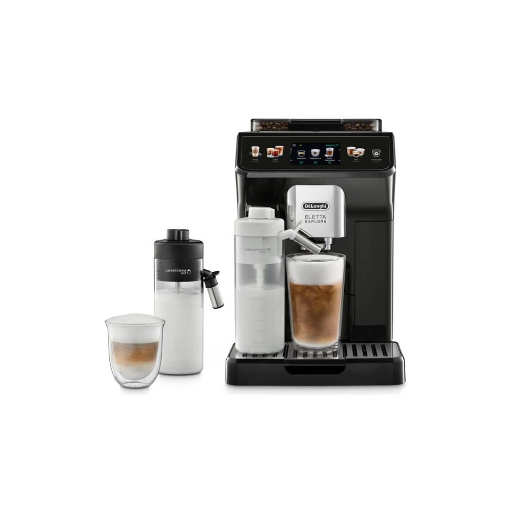 Delonghi Coffee Maker | ECAM450.55.G Eletta Explore | Pump pressure 19 bar | Built-in milk frother | Automatic | 1450 W | Grey