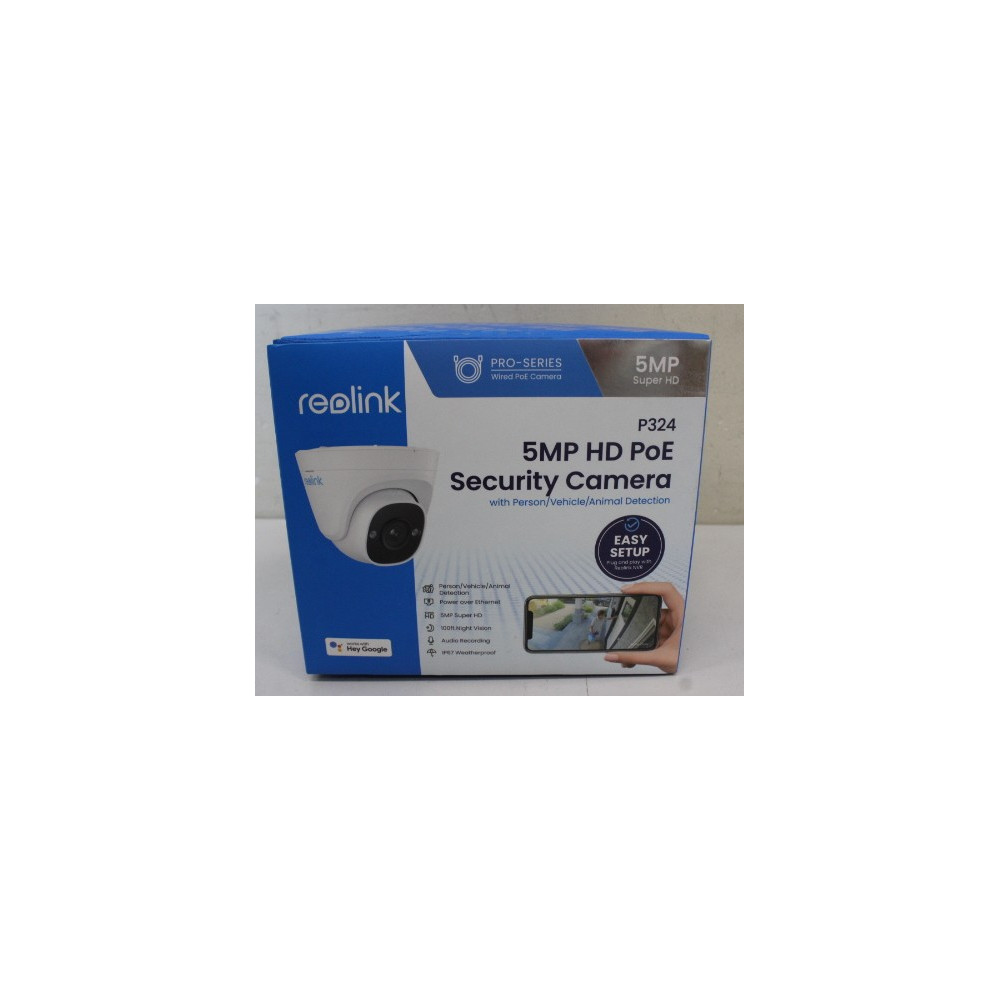 SALE OUT. Reolink | IP Camera with Accurate Person and Vehicle | P324 | 18 month(s) | Dome | 5 MP | 2.8 mm | IP66 | H.264 | Micr