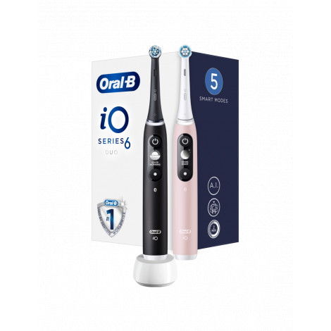 Oral-B Electric Toothbrush | iO6 DuoPack | Rechargeable | For adults | Number of brush heads included 2 | Number of teeth brushi