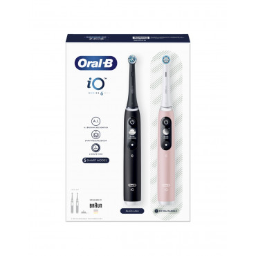 Oral-B Electric Toothbrush | iO6 DuoPack | Rechargeable | For adults | Number of brush heads included 2 | Number of teeth brushi