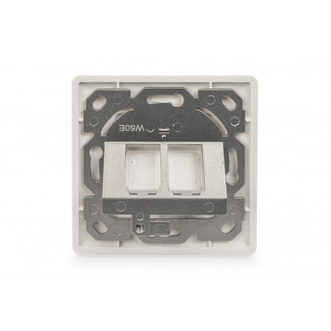 Digitus | Wallplate for Keystone Modules, German type, middle plate 50x50 mm, frame 80x80 mm | DN-93801-1
