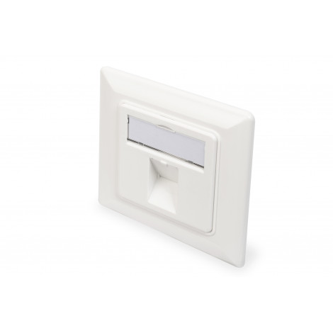 Digitus | Wallplate for Keystone Modules, German type, middle plate 50x50 mm, frame 80x80 mm | DN-93811