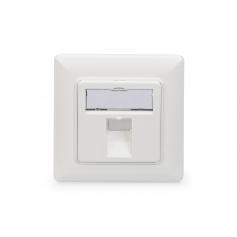 Digitus | Wallplate for Keystone Modules, German type, middle plate 50x50 mm, frame 80x80 mm | DN-93811