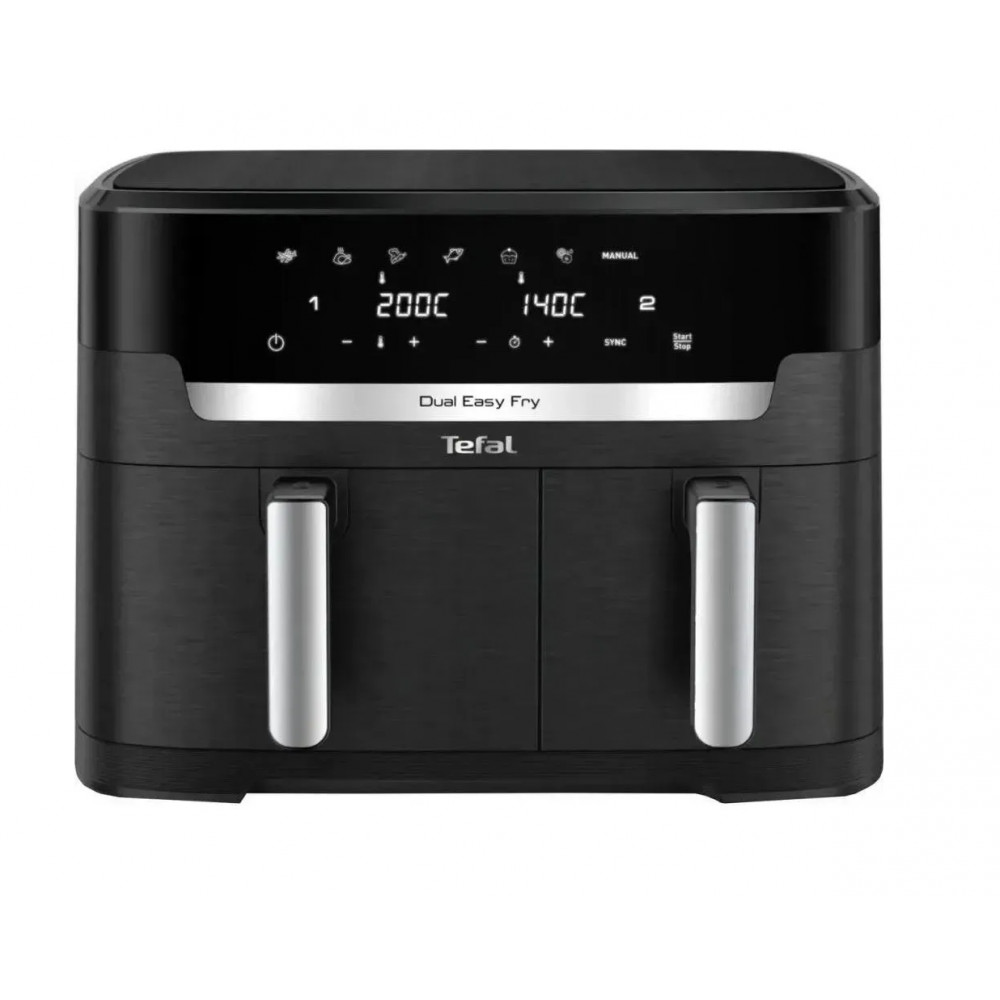 TEFAL | Air Fryer | EY942HE0 Easy Fry Dual XXL | Power 2700 W | Capacity 11 L | Black